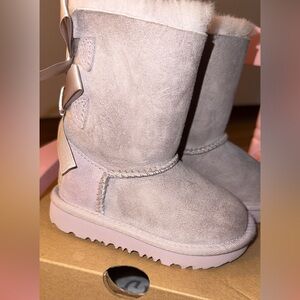 Gray Uggs with Bow